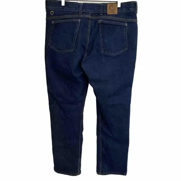 Origin Straight Leg Denim Jeans Mens 36 x 33 Dark Wash Made in Maine USA